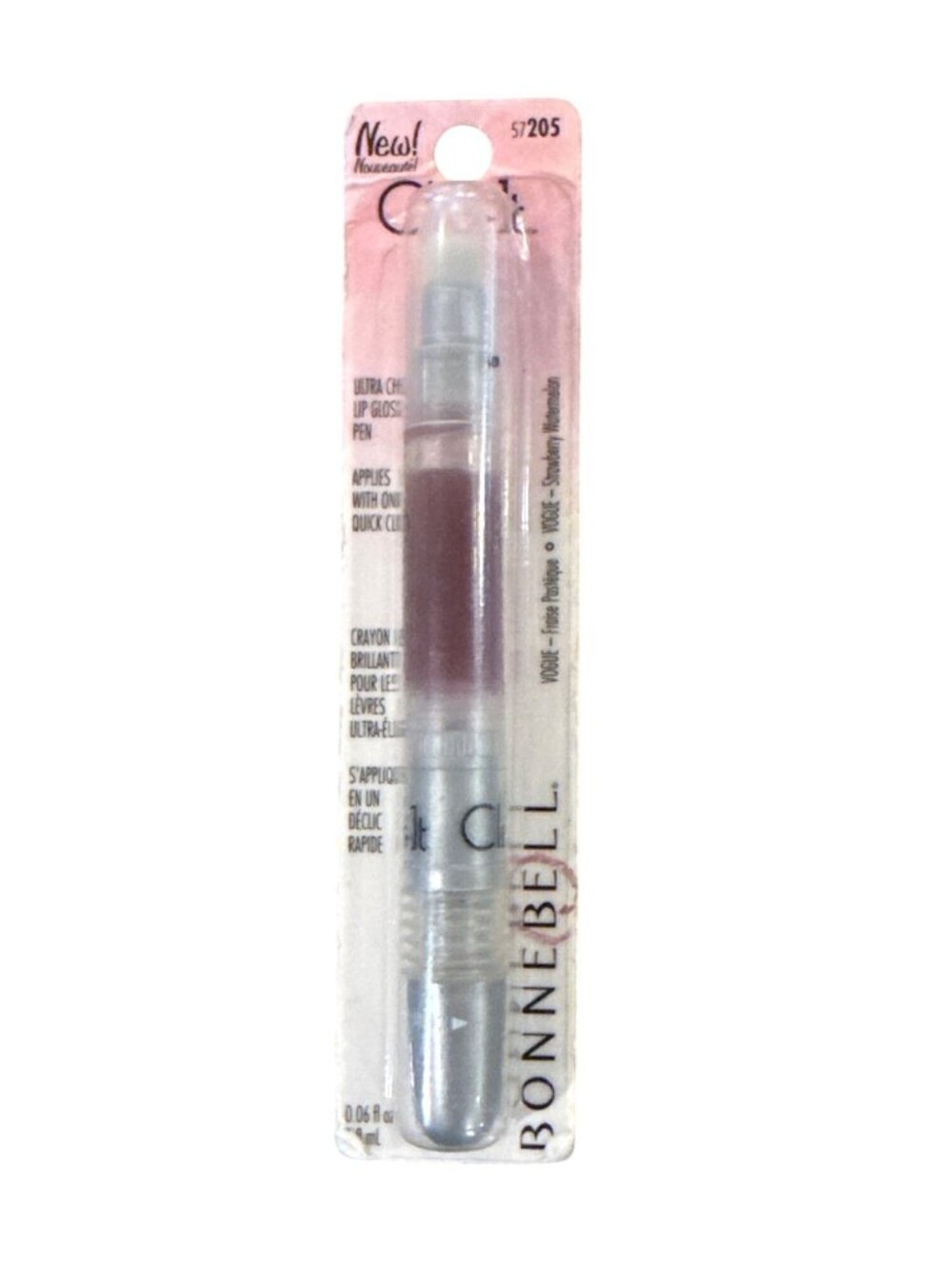 Vintage Bonne Bell Clic-It Lip Gloss Pen #205 Vogue Strawberry Watermelon Rare! - Picture 4 of 4